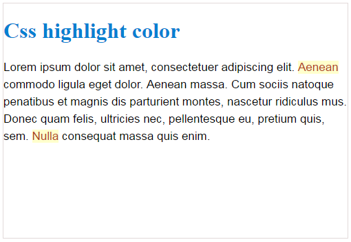 css text highlight color