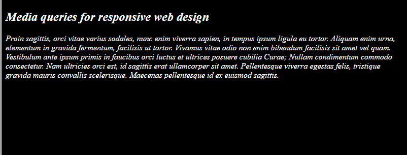responsive web design basics