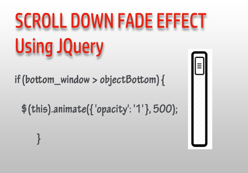 jQuery page scroll with fade effect