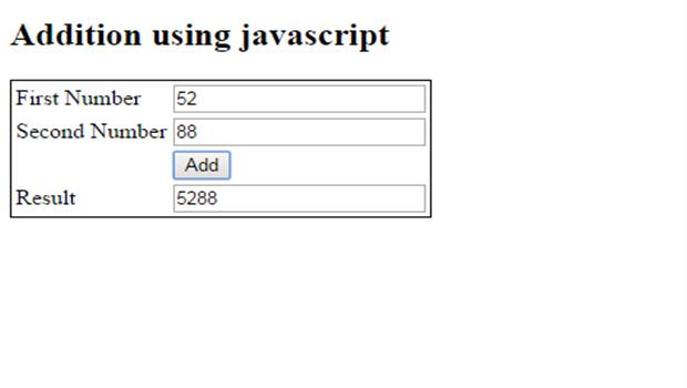 Without parsing add two numbers in JavaScript