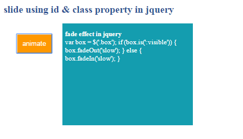 create fade() effect using jquery