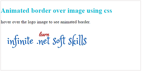Animated border over image using css