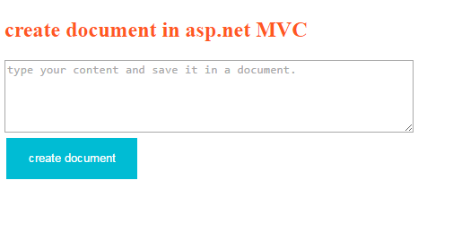 create ms word document file using asp.net MVC