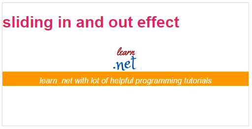 sliding in and out effect in jQuery