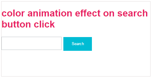 color animation effect on search button click