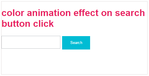 color animation effect on search button click