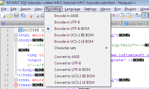 encode in utf-8-BOM