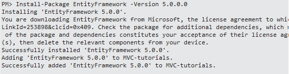 Install-Package EntityFramework 5