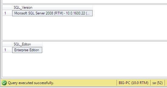 find SQL server database version and SQL server Editon