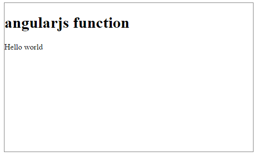 function in angularjs