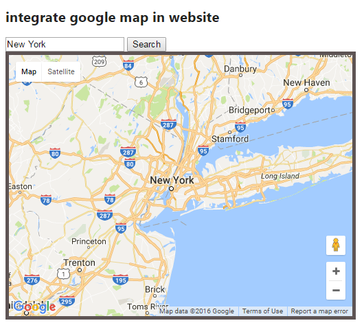 google maps api set location