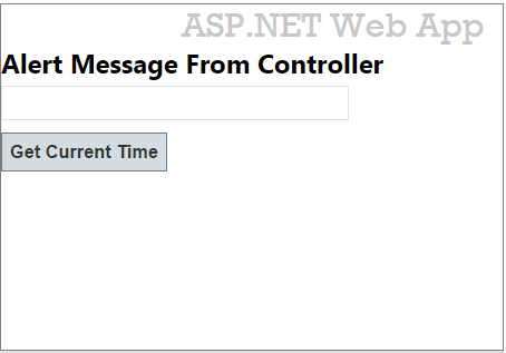 asp net alert message from controller using viewbag