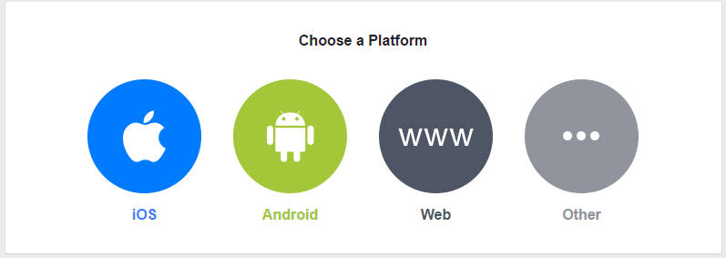 choose web plateform in facebook app