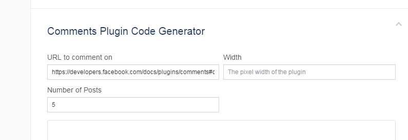 setting comment plugin code generator