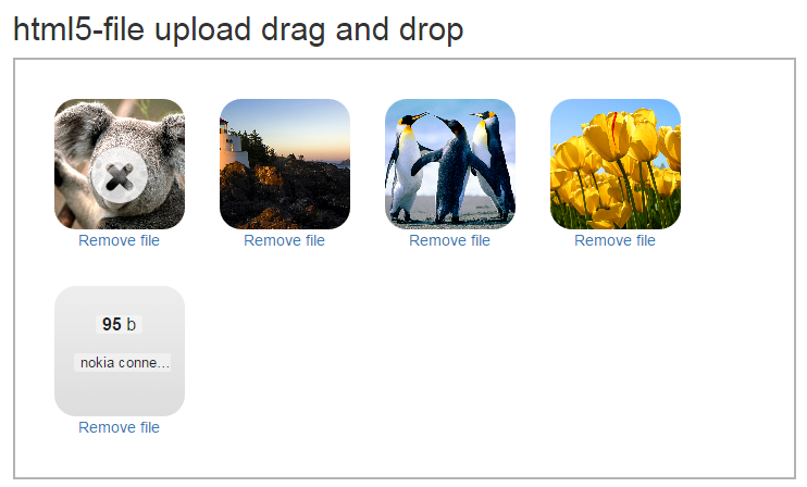 image upload drag and drop jquery