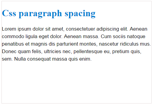 css paragraph spacing