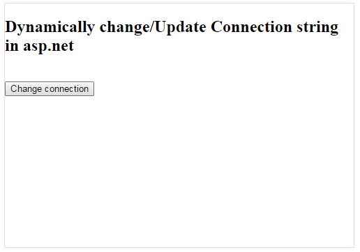 adding connection string in web config