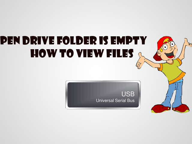 my flash drive shows empty
