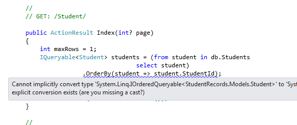 Cannot implicitly convert type 