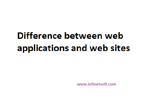 difference between web applications and web sites