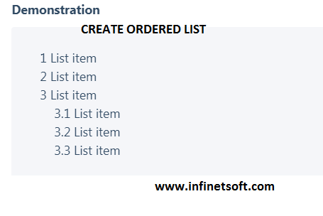 create ordered list using css