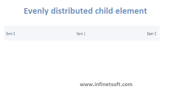 Evenly distributed child element