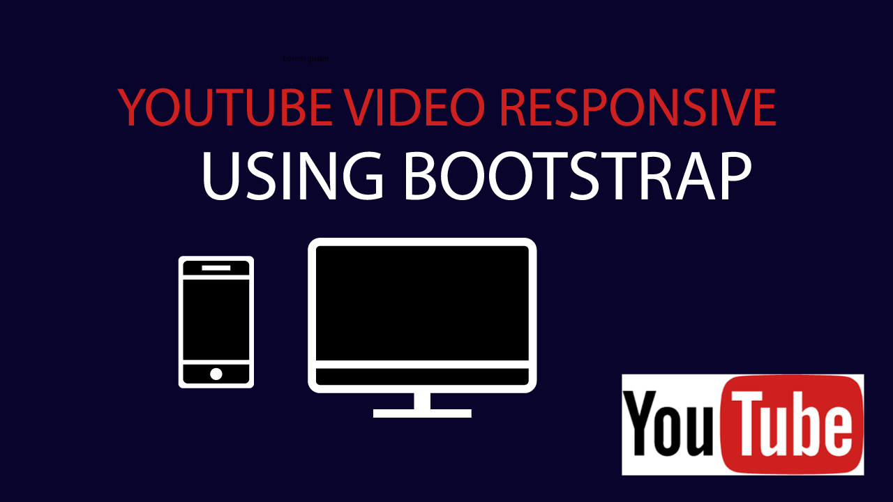 how to add youtube video in website using bootstrap