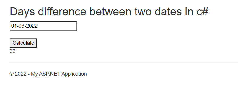 difference between two dates in c# 