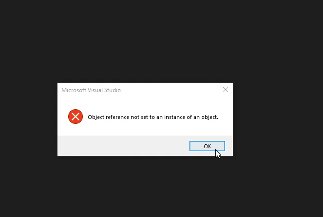 Object reference not set to an instance of an object