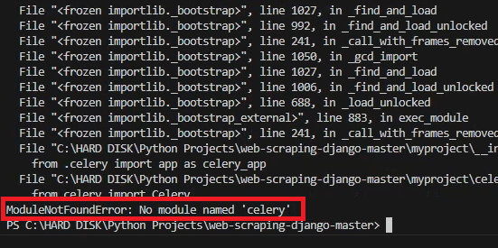 No module named celery