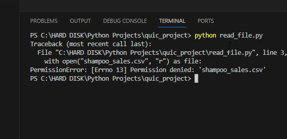 Permission Error Python