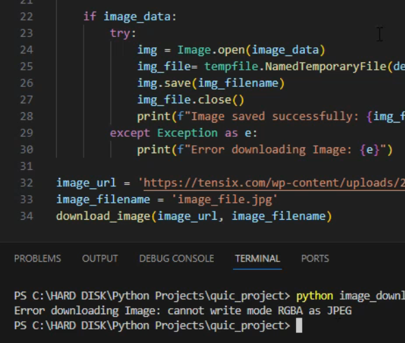 OSError: cannot write mode RGBA as JPEG- Python